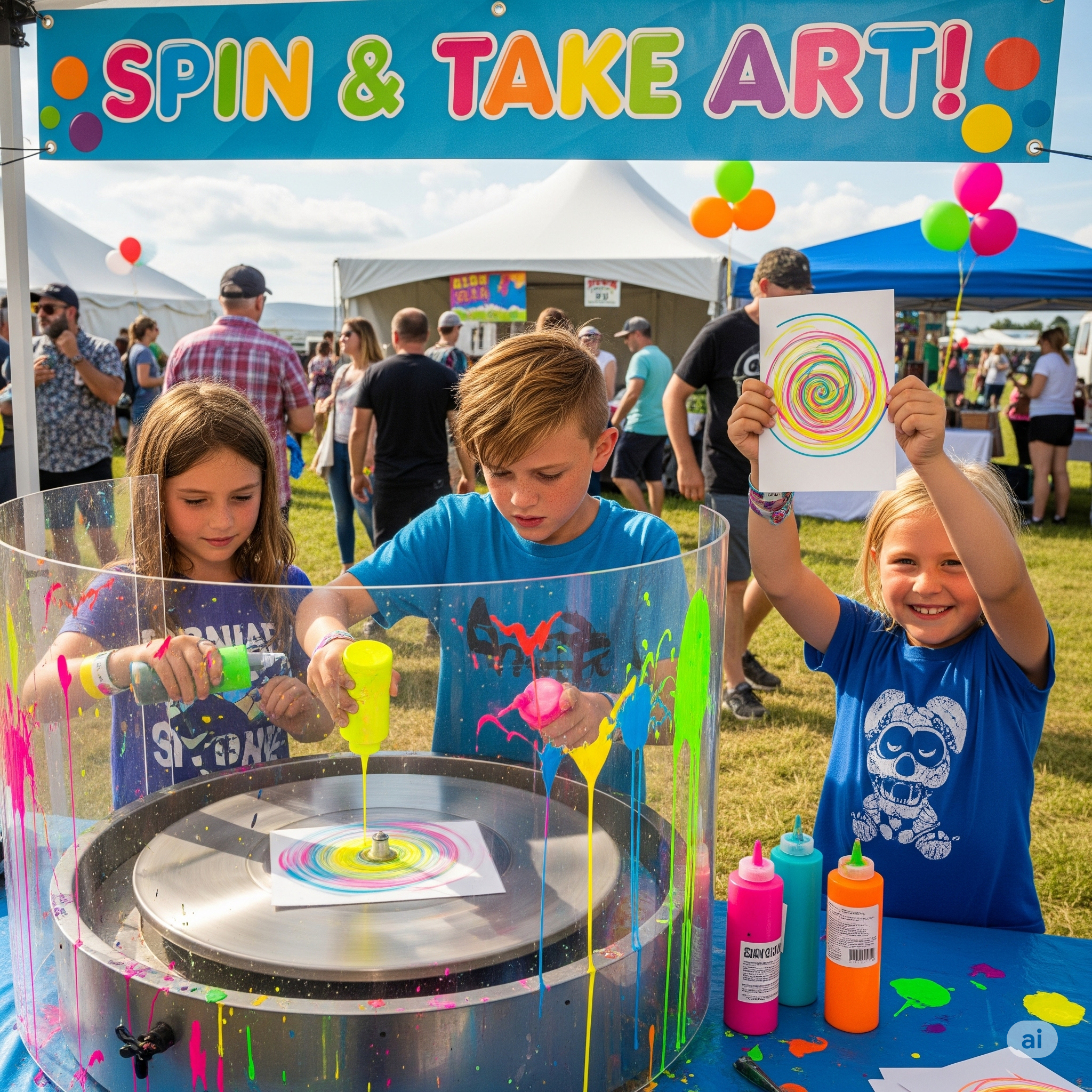 Spin Art Station